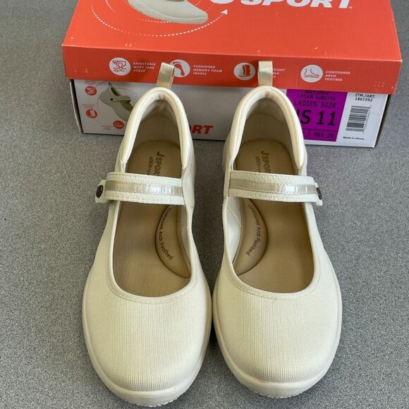 NEW J Sport Melody Cream Mary Women's Size 11 Jane Shoes Memory Foam - Picture 2 of 8